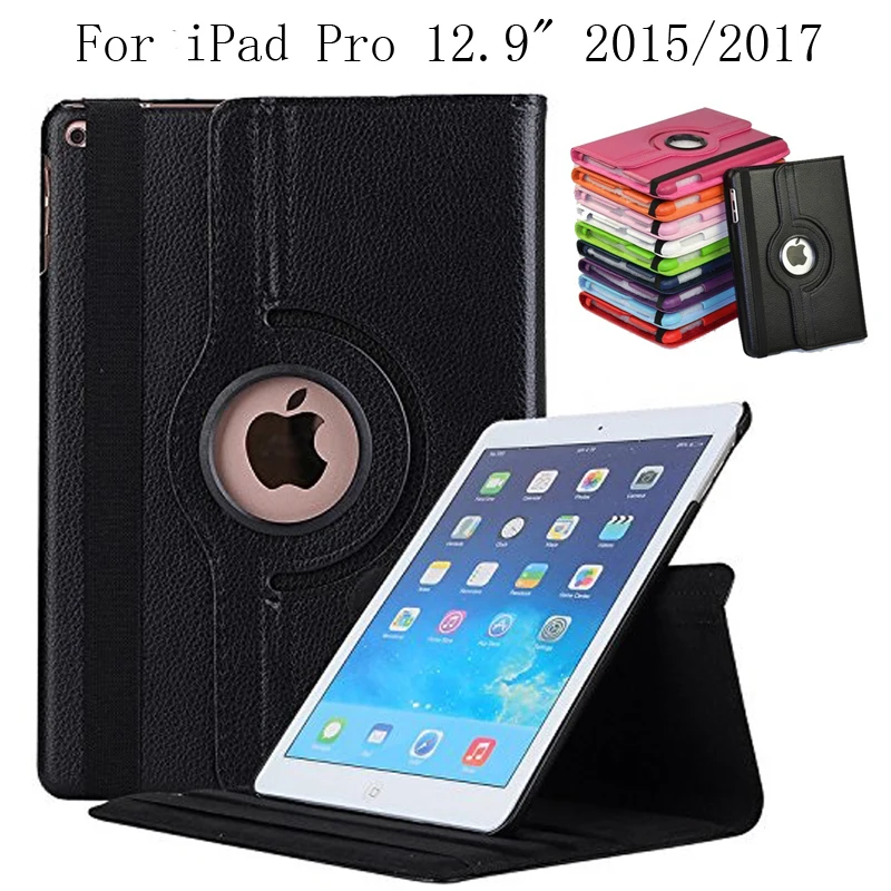 Чехол для iPad Pro 12 9 дюйма 2015/2017 Роскошный чехол из искусственной кожи с вращающейся
