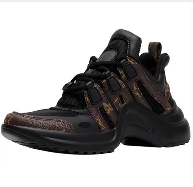 

Newest Women Platform Sneakers Lace Up Sport Running Casual Shoes Leather Lycra Flats Walking Trainers Women's Vulcanize Shoes