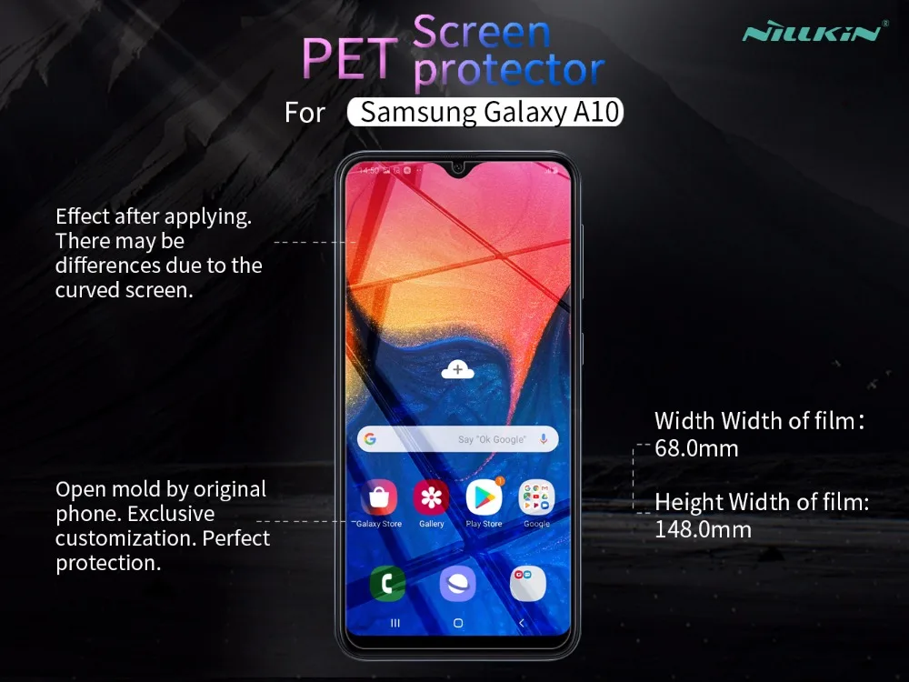 2 шт./лот Защитная пленка для Samsung A10 NILLKIN прозрачная глянцевая Galaxy в розничной