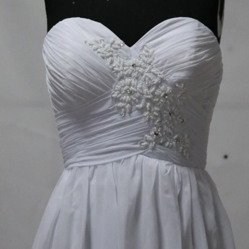 Дешевая Одежда Китай Alibaba платье белый/слоновой кости ТРАПЕЦИЕВИДНОЕ шифоновое