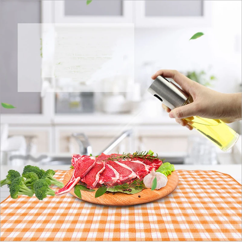 100 мл нержавеющая сталь стекло оливковый насос спрей бутылка масляный соус