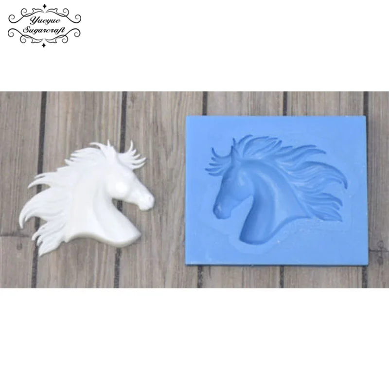 Yueyue Sugarcraft силиконовая форма для головы лошади помадки инструменты украшения