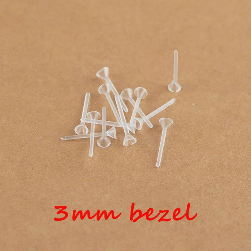 3mm Sharp bottom 100 шт. дешевые серьги круглые бусины Diy ювелирных изделий Пластик аксессуары 3/5 мм затычка для ушей пластины пуля фиксаторы уход за кожей лица маска серьги Поддержка - Цвет: 3mm Sharp bottom