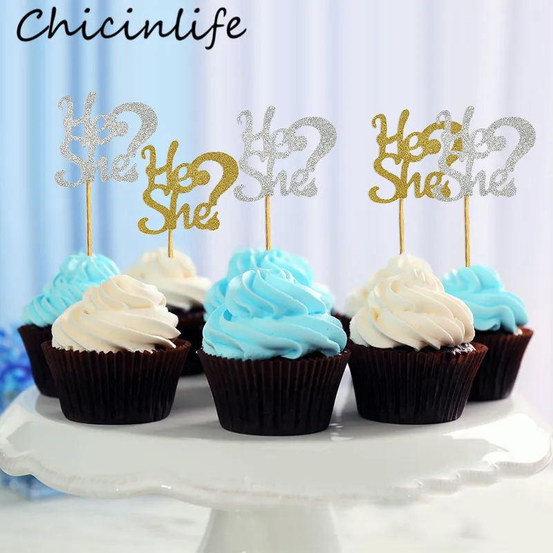 Chicinlife 5 шт. золотистый/серебристый Топпер для капкейков мальчиков и девочек