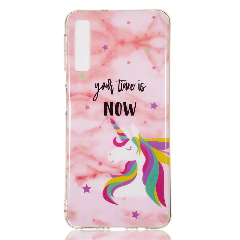 FLYKYLIN Soft TPU Case on For Coque Samsung Galaxy A7 2018 Silicone Marble Cover Funda A9 Phone Capa |