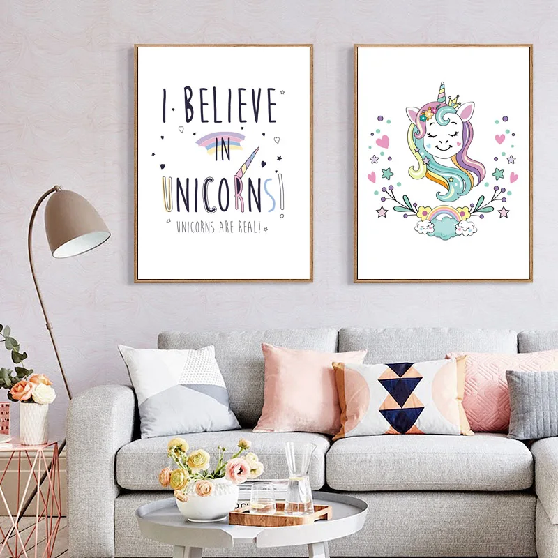 Фото Unicorn Art Print Canvas Painting Animals Posters And Prints Wall Poster Kids Nordic Decoration Home Unframed Дом и сад Unicorn Art Print Canvas Painting Animals Posters And Prints Wall Poster Kids Nordic Decoration Home Unframed Дом и сад