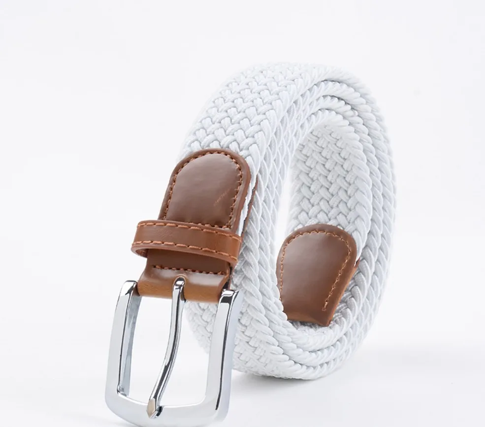 Новые модные деловые эластичные ремни для мужчин и женщин холщовые Прямая