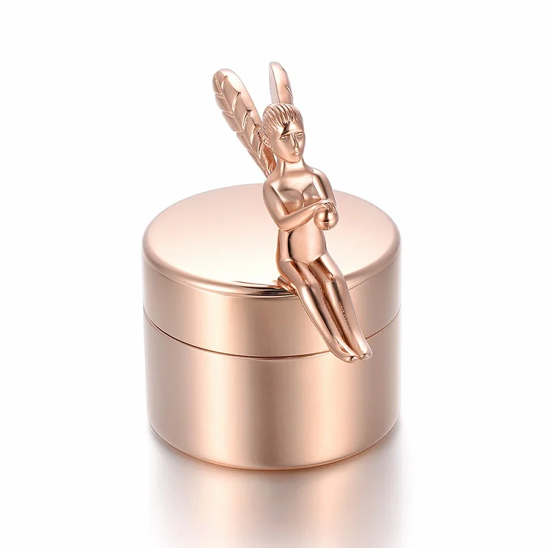 

Elf on the urn Stainless Steel jar Funeral Ashes keepsake Angel Cremation Urn For Ashes Memorial Jewelry engravable