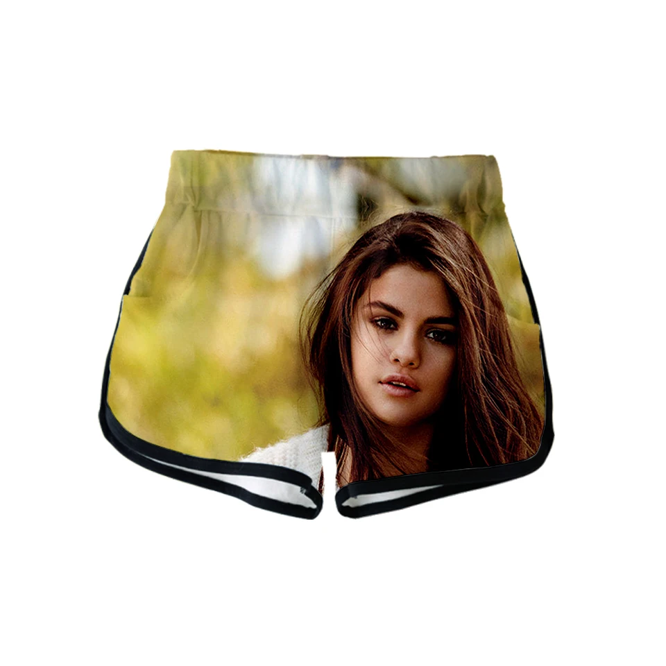 Selena Gomez 3D Printed Women Shorts Fashion Streetwear 2019 New Arrival Hot Sale Girls Casual Summer Wear | Женская одежда