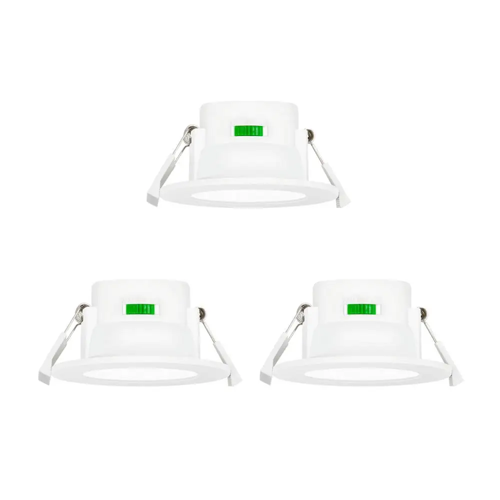 3 Lamps Dimmable 8 Вт Встраиваемый светодиодный светильник потолочная лампа для ванной IP44 освещение доступен выбор цветов 220 В Диаметр отверстия 70-85 мм IP44 6 упаковка - Испускаемый цвет: 3 Lamps