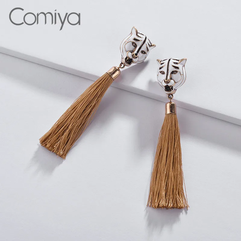 Comiya ретро серьги с кисточкой линии этнические длинные свисающие для женщин