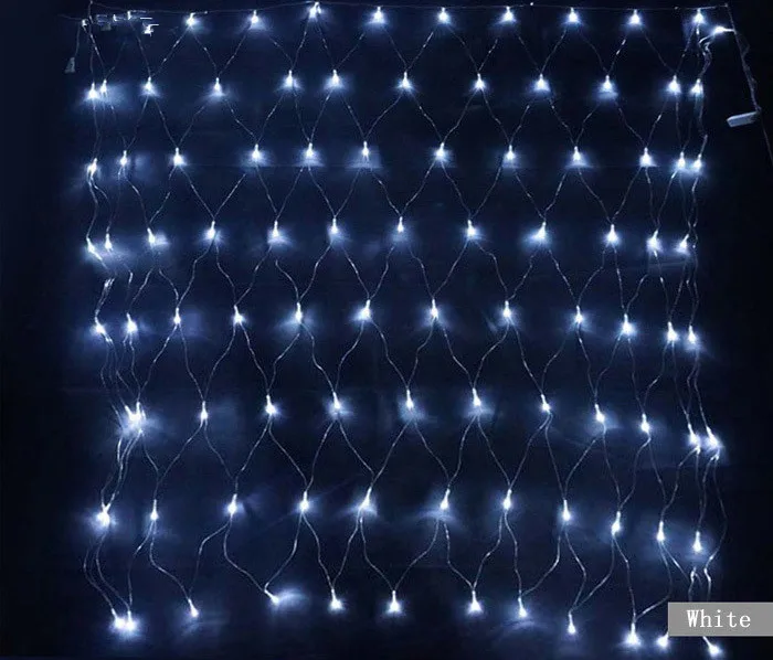 100pcs/lot 1.5*1.5 m 96 Led 8 flash modes 220V super bright net string light Christmas lights New year wedding ceremony | Лампы и