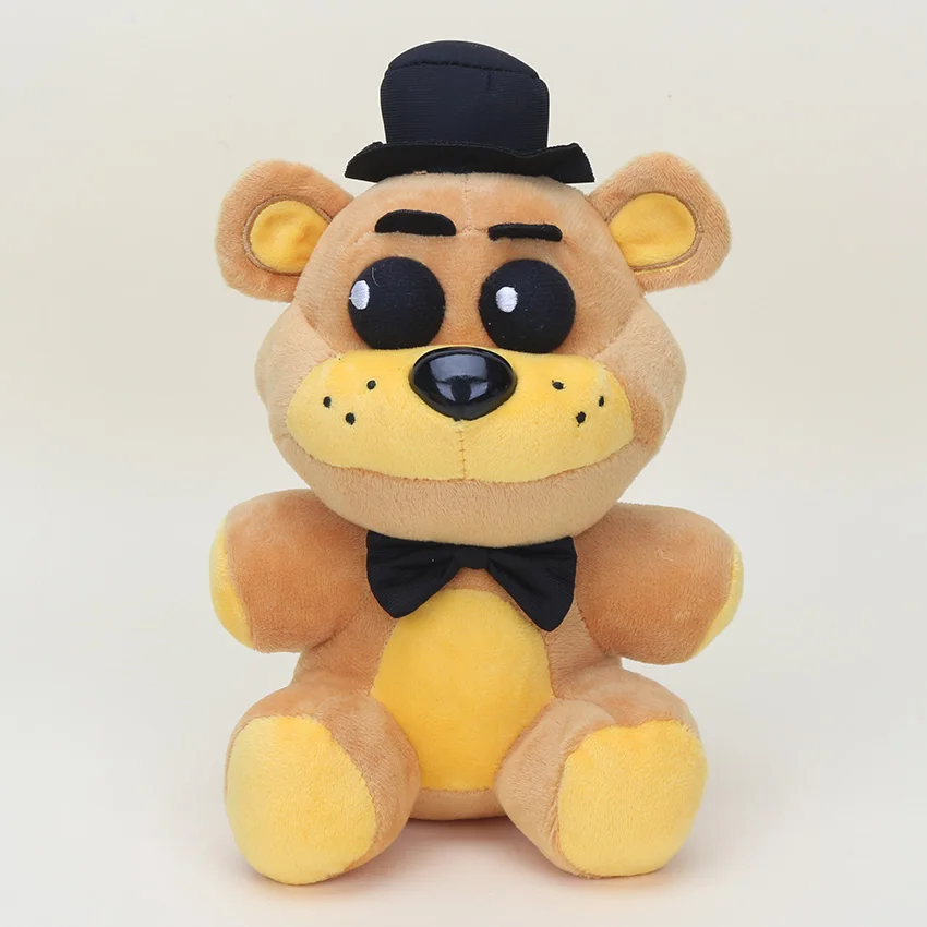 gold freddy 25cm 20-25 см Five Nights At Freddy's foxy Fazbear медведь Фредди Бонни и Чика кошмар Фредди FNAF мягкие игрушки Детские куклы подарок - Цвет: gold freddy 25cm