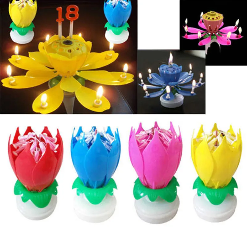 1 шт. Свеча в виде цветка лотоса для украшения торта|decorative scented candles|decorating votive