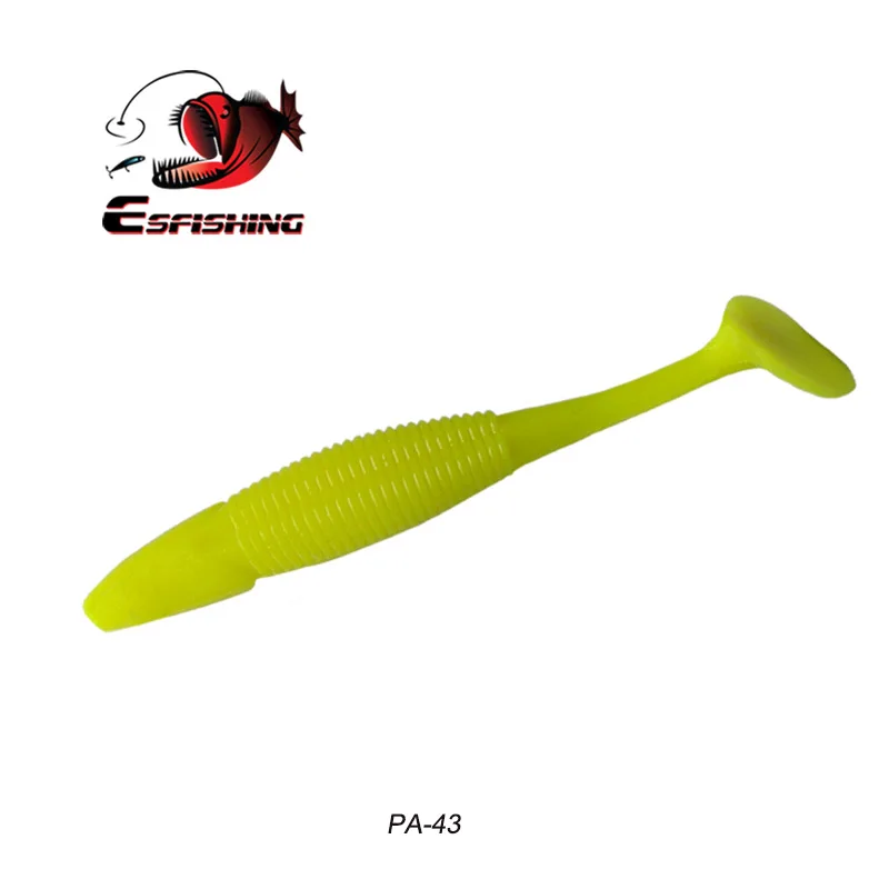 PA43 Esfishing приманки, новинка, тощий ковш, 95 мм, 5,3 г, 6 шт., Мягкая приманка для рыбалки, приманки для ловли карпа, рыболовные аксессуары - Цвет: PA43