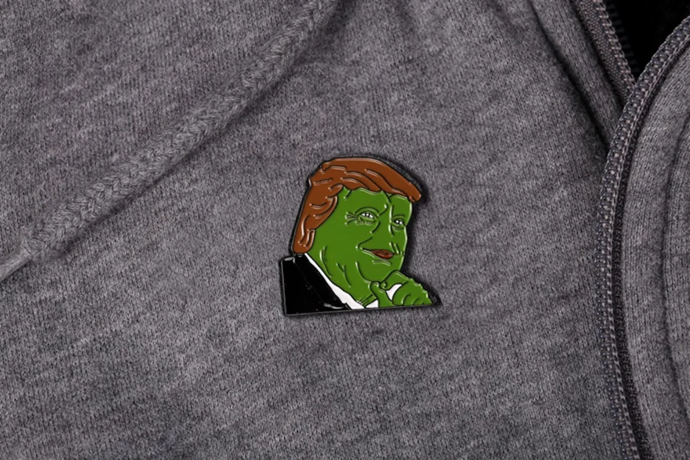 Дональд Трамп Интернет-мем самодовольный лягушка Пепе нагрудная булавка