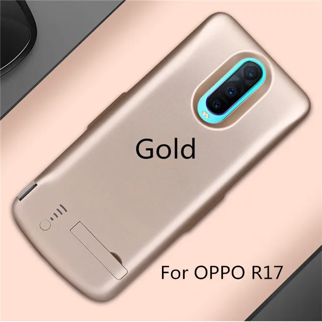 Gold For OPPO R17 5000 мАч модный переносной заряжающий чехол для OPPO R17 Pro задняя батарея Чехлы для OPPO R17 мобильный телефон зарядное устройство Move power Shell - Цвет: Gold For OPPO R17