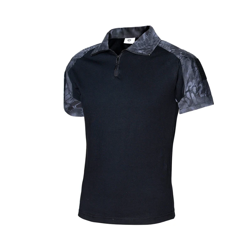 

Cycling sports frog clothing short sleeves Quick-drying wear-resistant combat frog clothing short sleeves Lapel camouflage frog