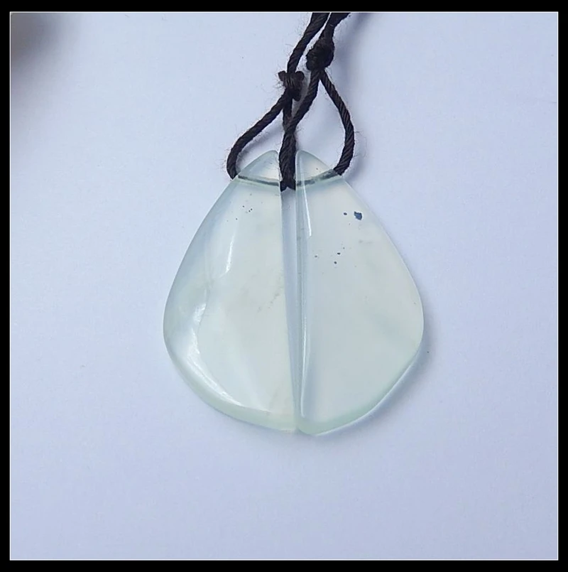 Серьги из нефрита и натурального камня 1 пара для самостоятельной сборки 33x13x4 мм 5