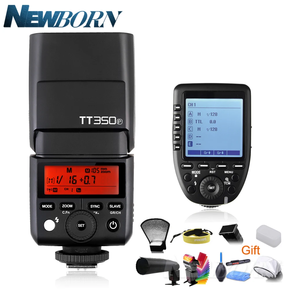 Мини вспышка Godox TT350 TT350P 2 4 ГГц Беспроводная Вспышка TTL HSS GN36 + XPro P триггер для