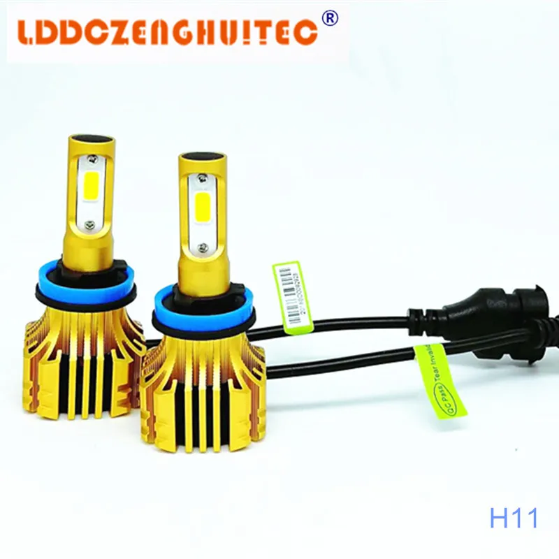 LDDCZENGTEC S5 H11 Автомобильный светодиодный фонарь 72 Вт COB H4 H7 H1 фара 6500 для