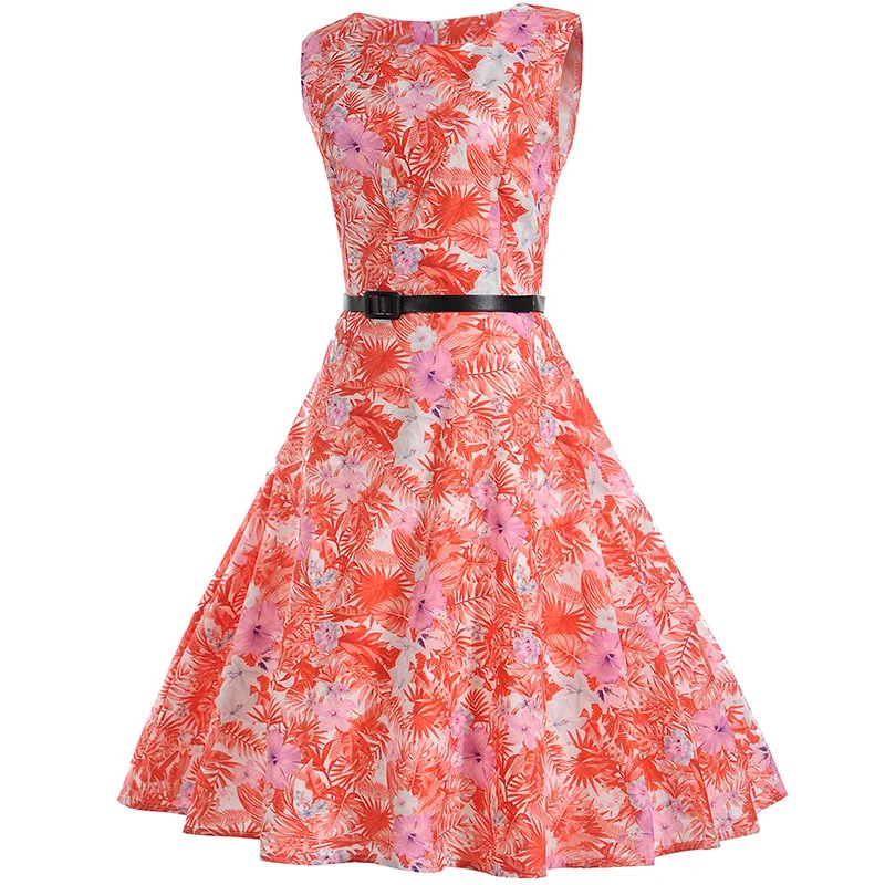 Женское винтажное платье в стиле ретро Одри Хепберн 50 х 60 годов летнее с