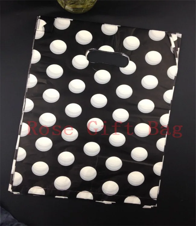 100 шт. черные пластиковые пакеты в горошек 25 х35 см|plastic|plastic duckplastic storage drawer cabinet |