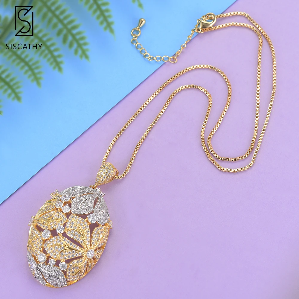 Женское свадебное ожерелье SISCATHY серьги-гвоздики с изменяемым размером кольца