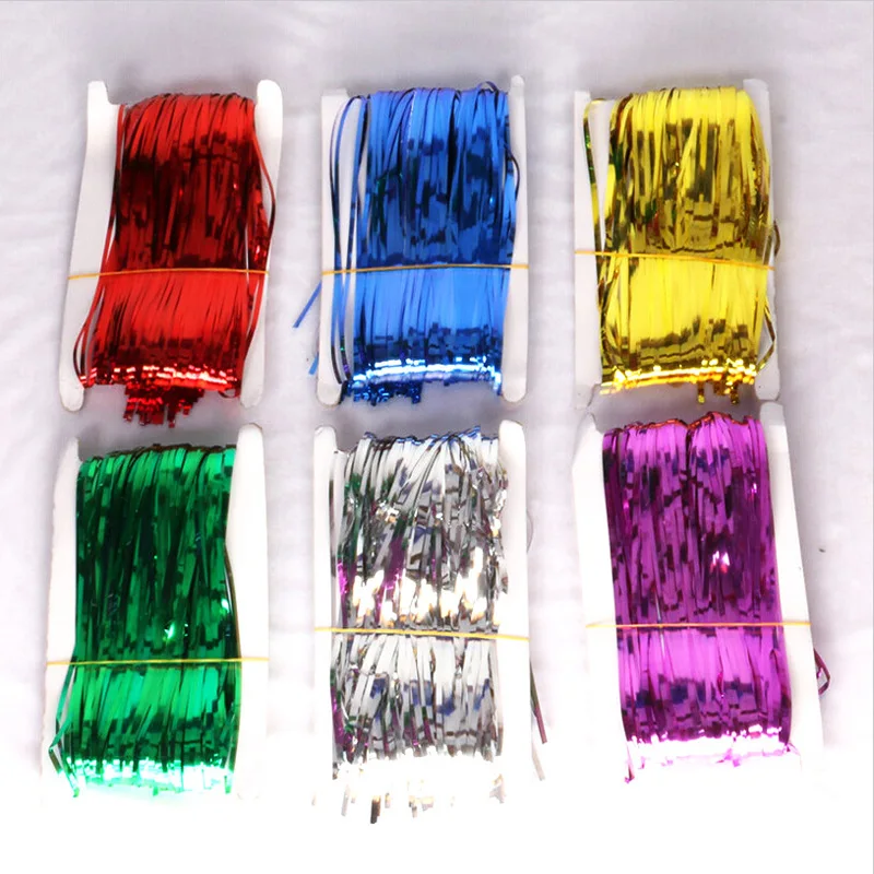6 Colors 10CMx1M Metalic Foil Fringe Curtains Balloon Tassels Decor Party Decoration Supplies 100pcs/lot | Дом и сад