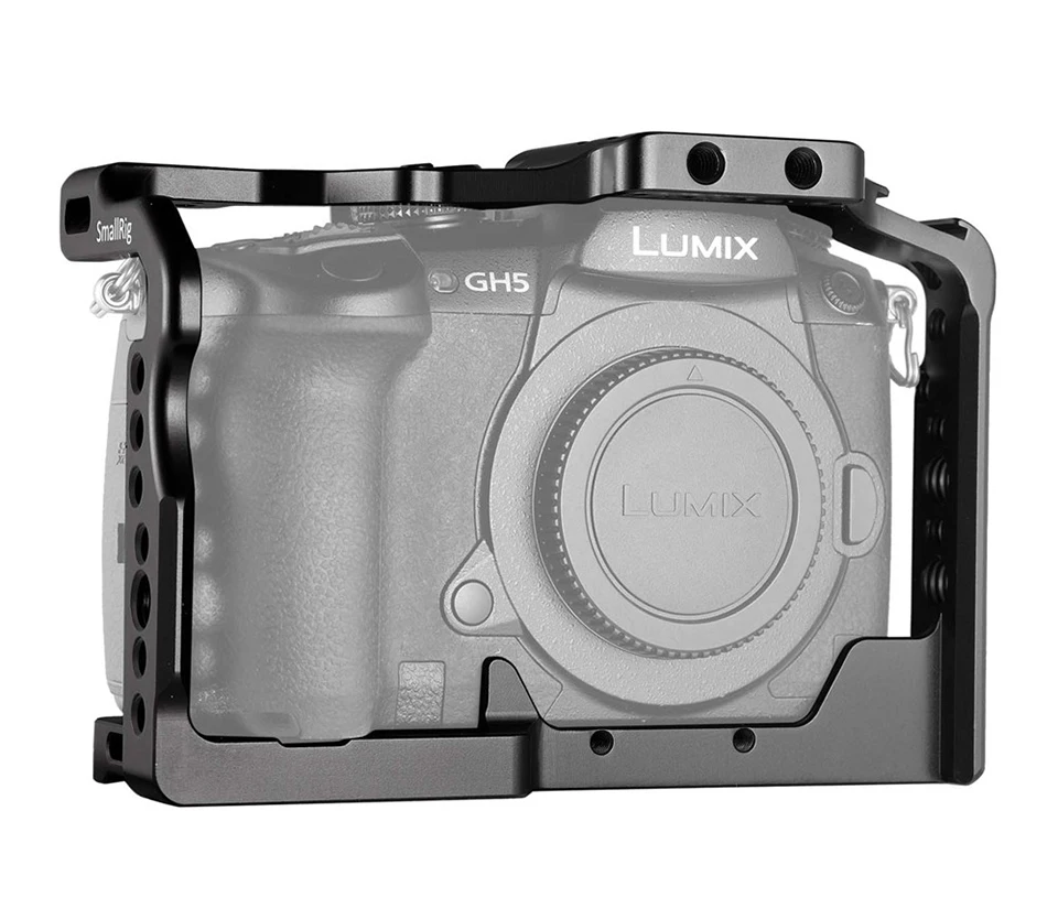 Клетка для камеры SmallRig DSLR gh5 для Panasonic gh5/Lumix gh5s с креплением для холодного башмака 1/4 3/8 резьбовыми отверстиями и рельсовым 2049 Nato