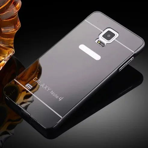 Новый Зеркальный Алюминиевый чехол для Samsung Galaxy Note 4 Note4 N9100 металлическая рамка