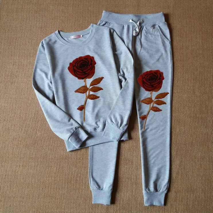 Женский спортивный костюм топ с длинными рукавами + штаны комплект из 2 предметов