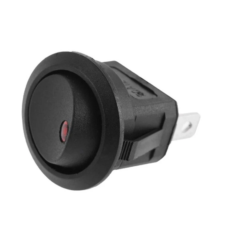 Автомобильный кнопочный переключатель VODOOL 12 В 3 булавки светодиодный SPST красный