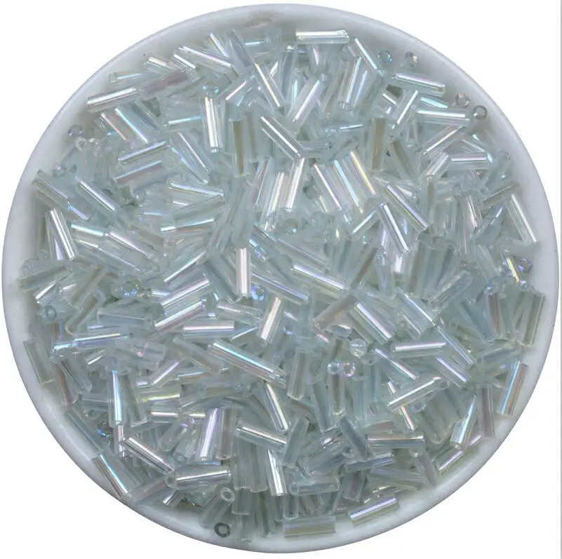 zhiguan31 2x6mm 6x2 мм 500 шт черные чешские стеклянные трубки стекляруса Бисер для браслета ожерелье DIY Изготовление ювелирных изделий - Цвет: zhiguan31 2x6mm