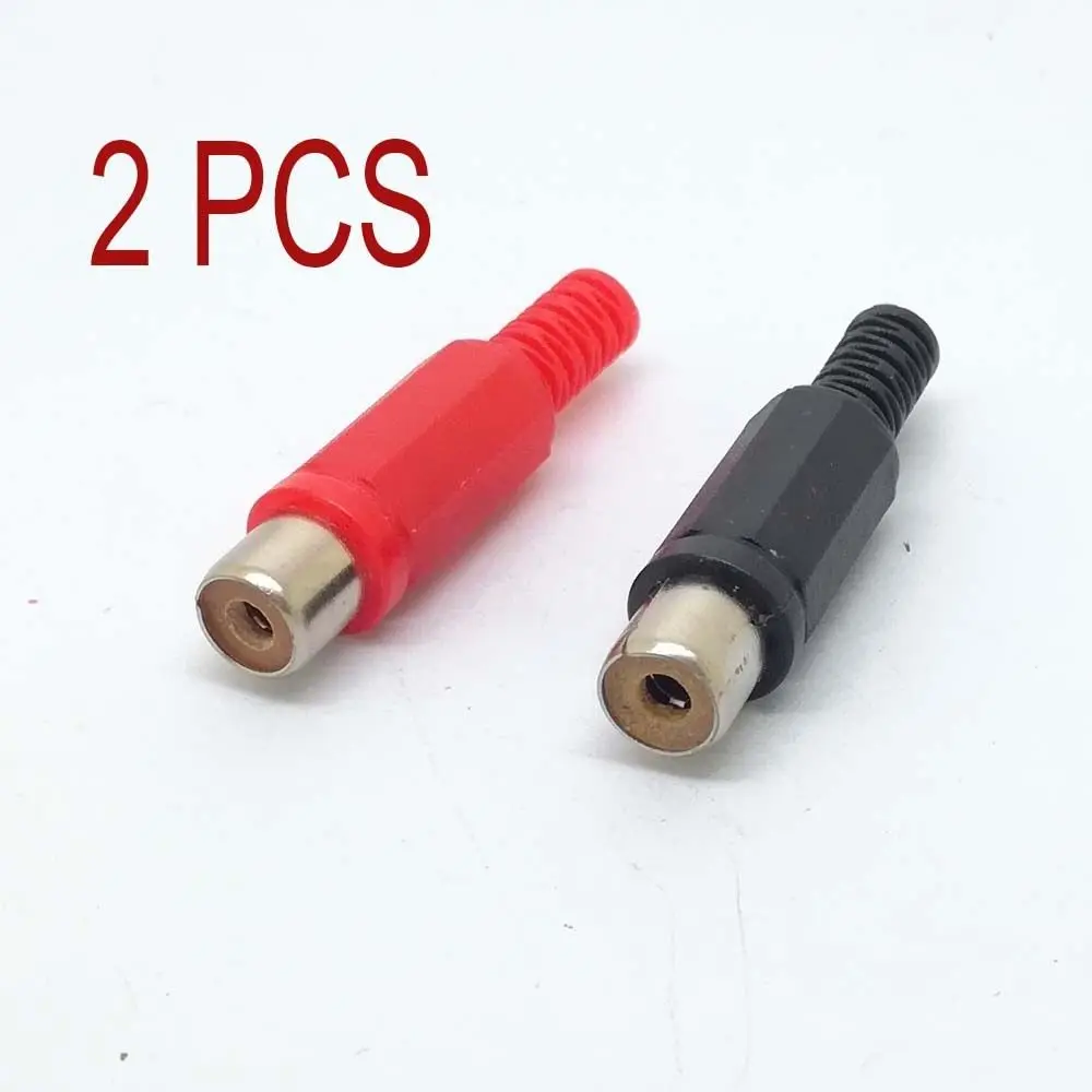 Новая партия новый переходник для разъема Phono RCA av пайки черный и красный|lot|lot oflot