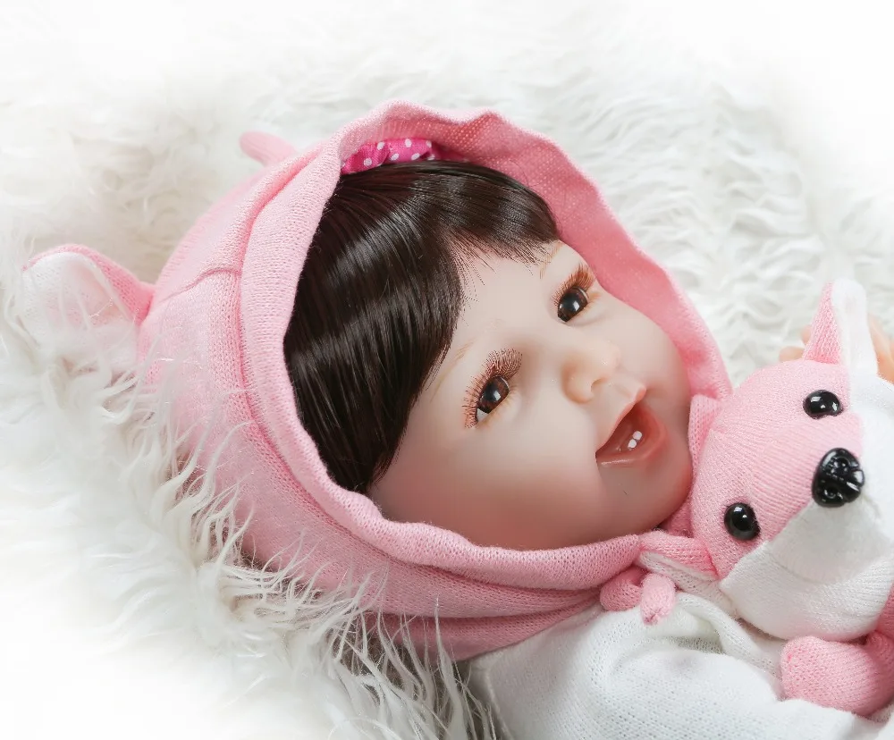 NPK 55 см мягкий силиконовый Reborn Baby Doll игрушка для девочки новорожденная принцесса