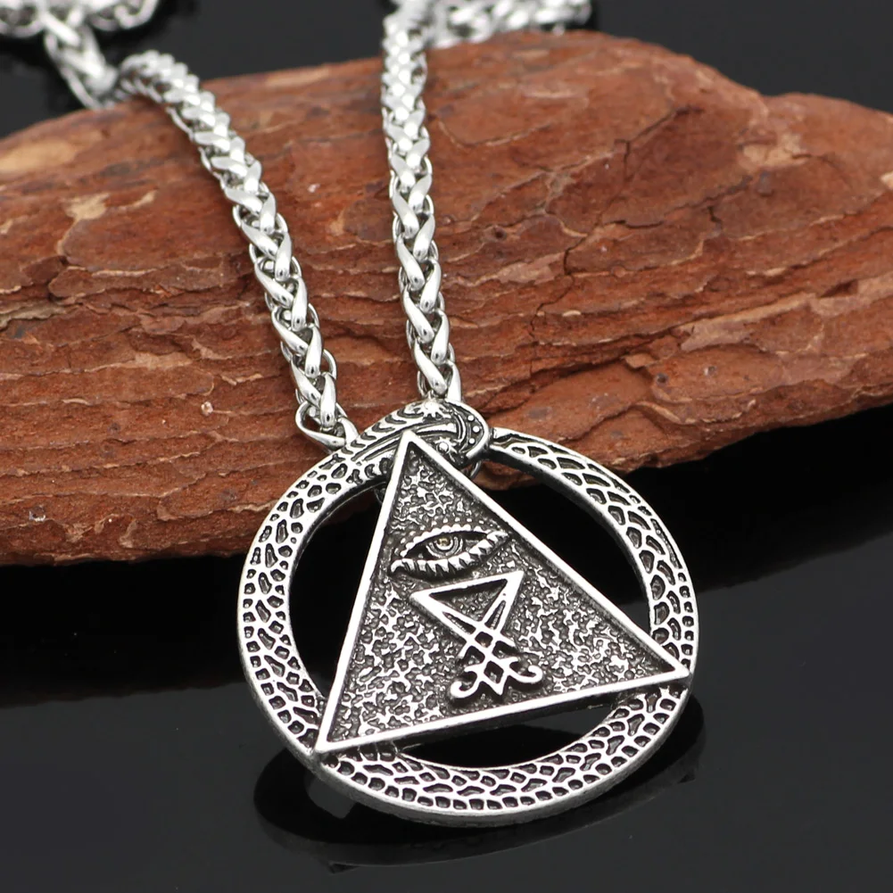 Церковь Сатаны очарование Pagan Wiccan талисман все сеет амулет в виде глаза сигил из