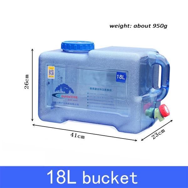18L Outdoor5L 8L12L15L18L ведро для воды Пищевой ПК резервуар для воды на открытом воздухе походные аксессуары для кемпинга контейнер для воды с краном - Цвет: 18L