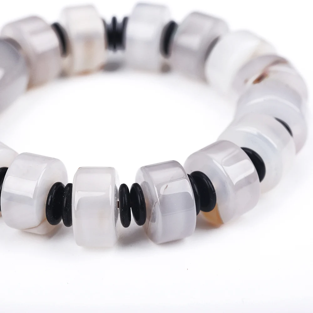 2018 Reiki White Jade Jewelry Natural Stone Buddha Beads Bracelet Men Elastic Rope Chain Charm For Women Pulseras Mujer | Украшения и