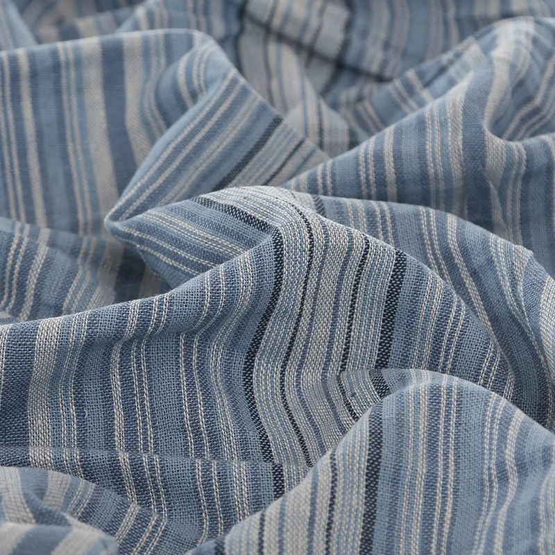 Окрашенная в пряже хлопчатобумажная ткань дышащий светильник полосатая одежда