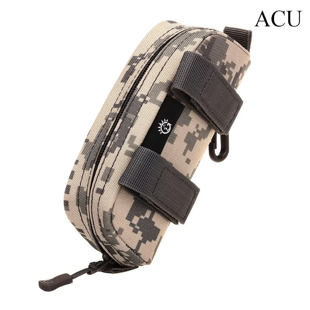 ACU SINAIRSOFT тактическая сумка для очков Многофункциональный камуфляжный чехол для очков Открытый Велоспорт Molle клатч охотничья водонепроницаемая сумка - Цвет: ACU