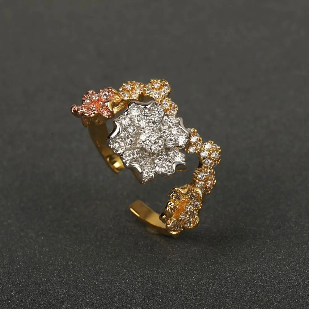 MECHOSEN великолепное Новое поступление комплект ювелирных изделий цветок циркон