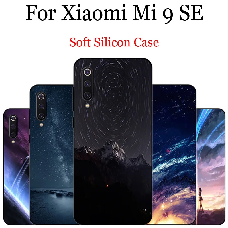 Мягкий чехол для Xiaomi Mi 9 SE мягкий силиконовый из ТПУ с изображением звездного HD Mi9
