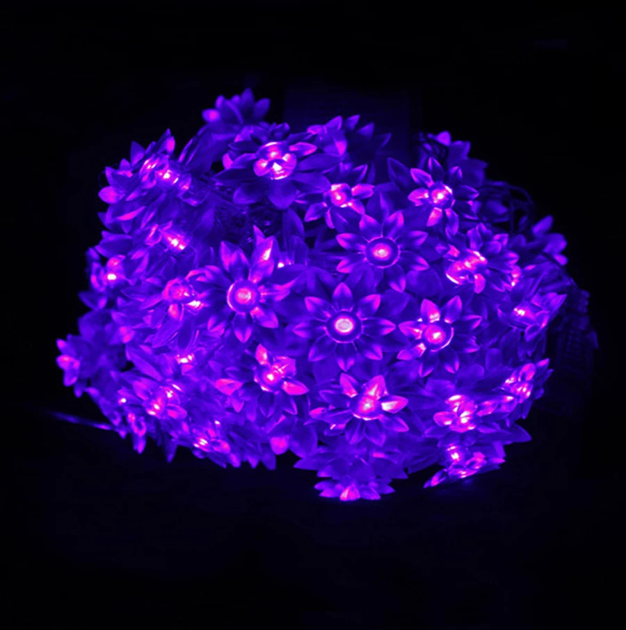 Сказочная светодиодная гирлянда 10 м 100 шт. в виде цветов лотоса СВЕТОДИОДНАЯ