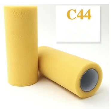Yellow wheat Тюль рулон 15 см 25 ярдов рулон ткани катушки пачка вечерние упаковка для подарка на день рождения свадебное украшение для душа ребенка сувениры события - Цвет: Yellow wheat