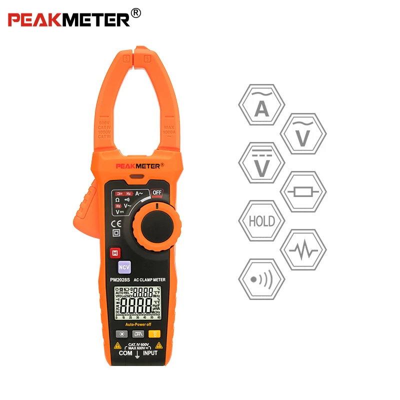 Цифровой мультиметр PEAKMETER PM2028S Smart 6000 отсчетов измеритель частоты LPF
