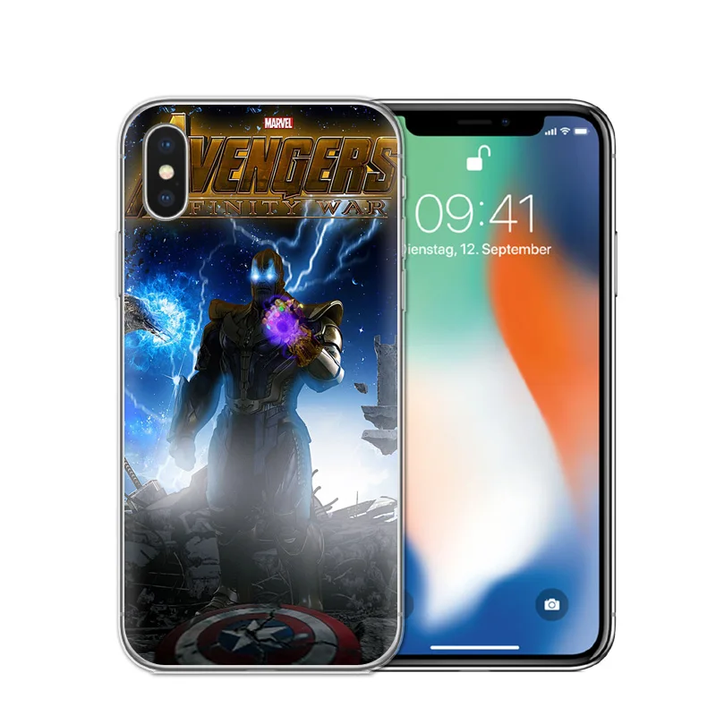 Avengers Infinity War Thanos Phone case For iphone X 6 6S 7 8 Plus 5 5S Soft Silicone Cover iPhone 7Plus 8Plus |