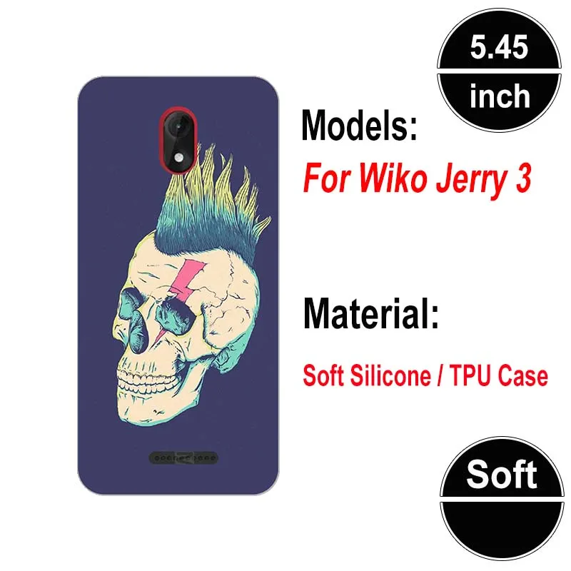 A14 Мягкий силиконовый чехол для Wiko Jerry 3 Jerry3 5,4", Чехол s для Wiko Jerry 3, мягкий чехол с рисунком - Цвет: A14