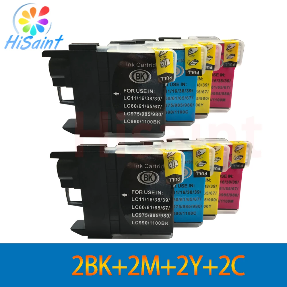 8 шт. картриджи для принтера Brother LC11 LC16 LC38 LC61 LC65 LC67 LC980 LC1100 | Компьютеры и офис