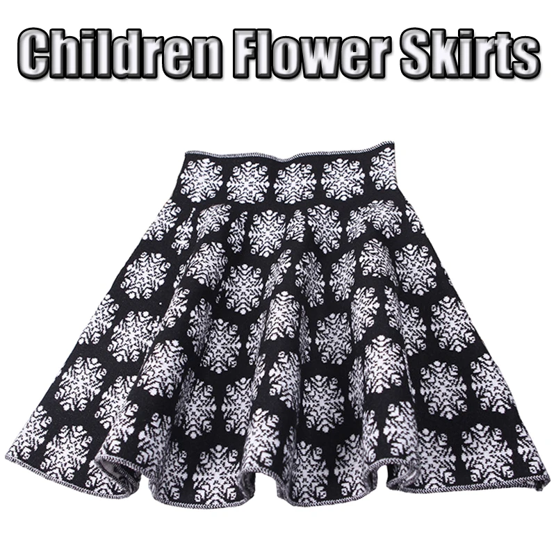 Демисезонная вязаная юбка пачка для девочек с цветами|skirt girl|girls skirtskids skirt |